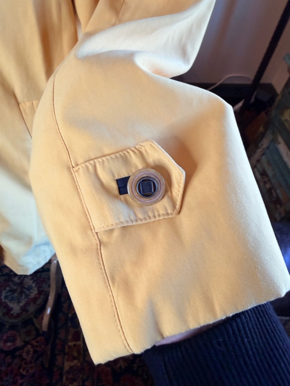 Lightweight Women's Mustard Trench Coat - Picture 5 of 15